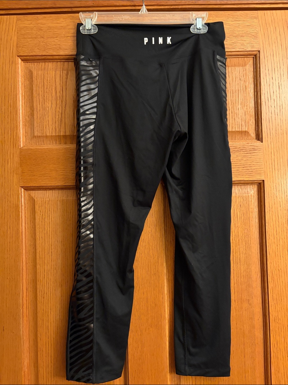NWT Victoria's Secret PINK Ultimate V Legging Black Zebra Womens Large